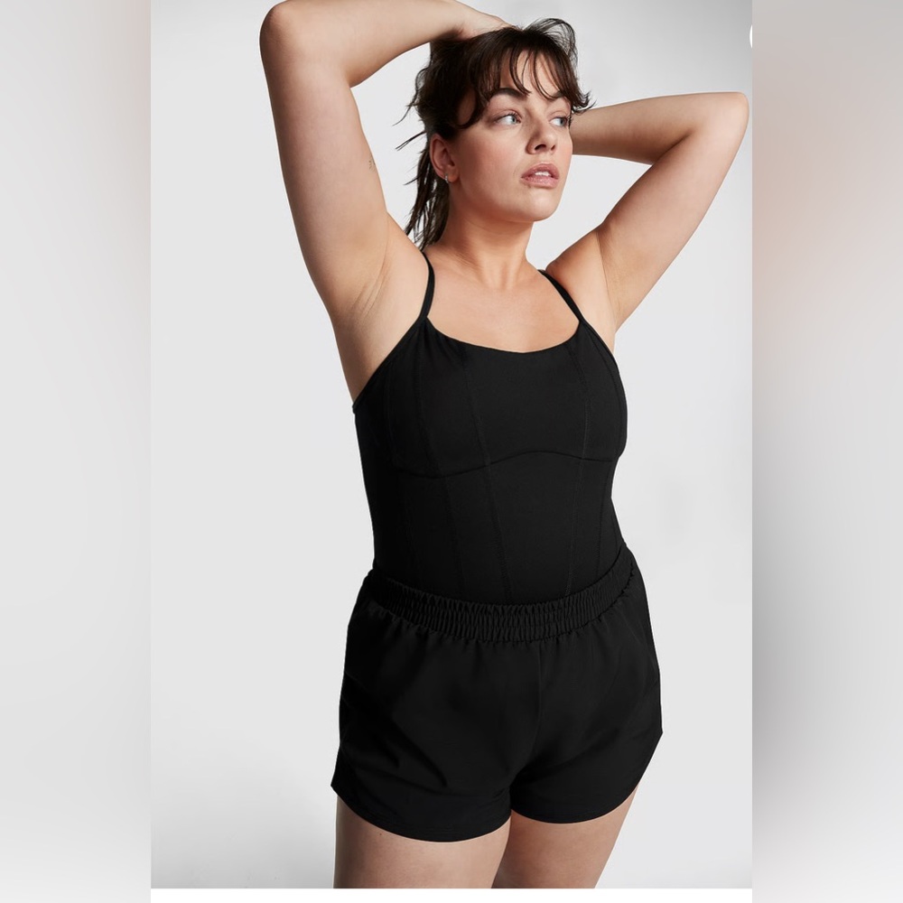 Victoria’s Secret PINK Pure Black Ultimate Runsie, Size L